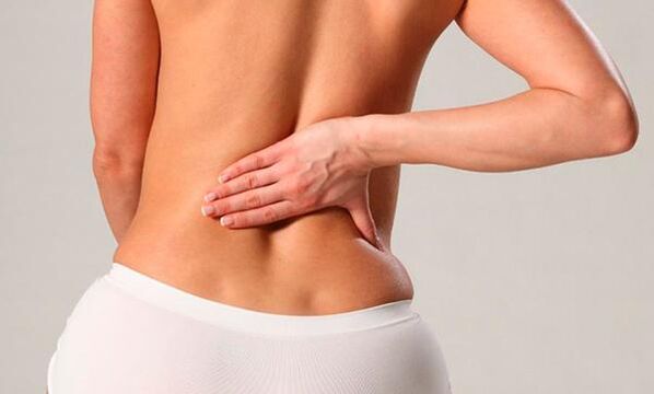 Back pain in the lumbar region of women